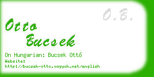 otto bucsek business card